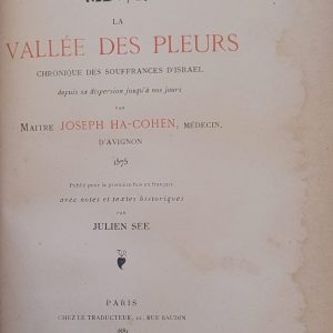 Emek Habakha ou la vallée des pleurs
